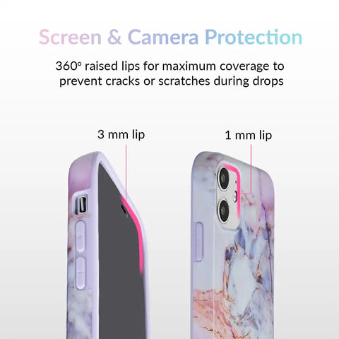 Violet Sky Marble iPhone Case