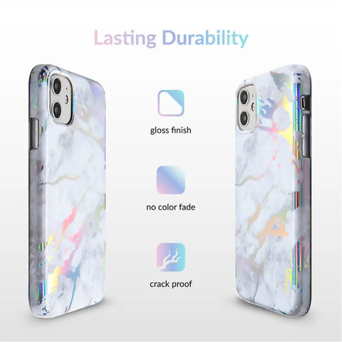 Holo White Marble iPhone Case