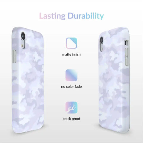 White Clouds Camo iPhone Case