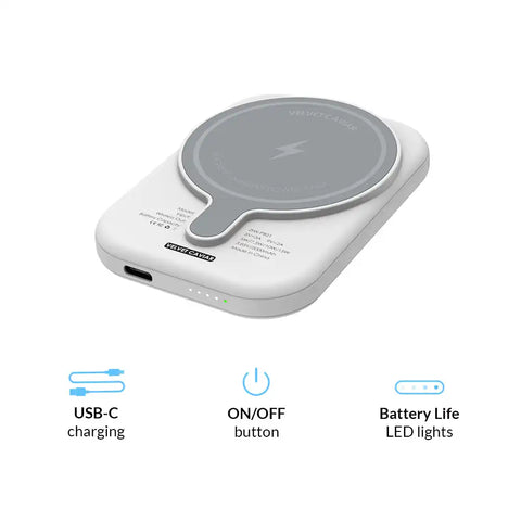 White Portable MagSafe Charger Power Pack