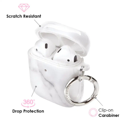 Carrara Marble AirPod Case