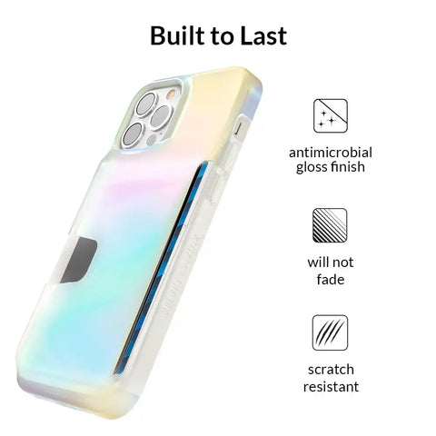 White Opal Iphone Wallet Case