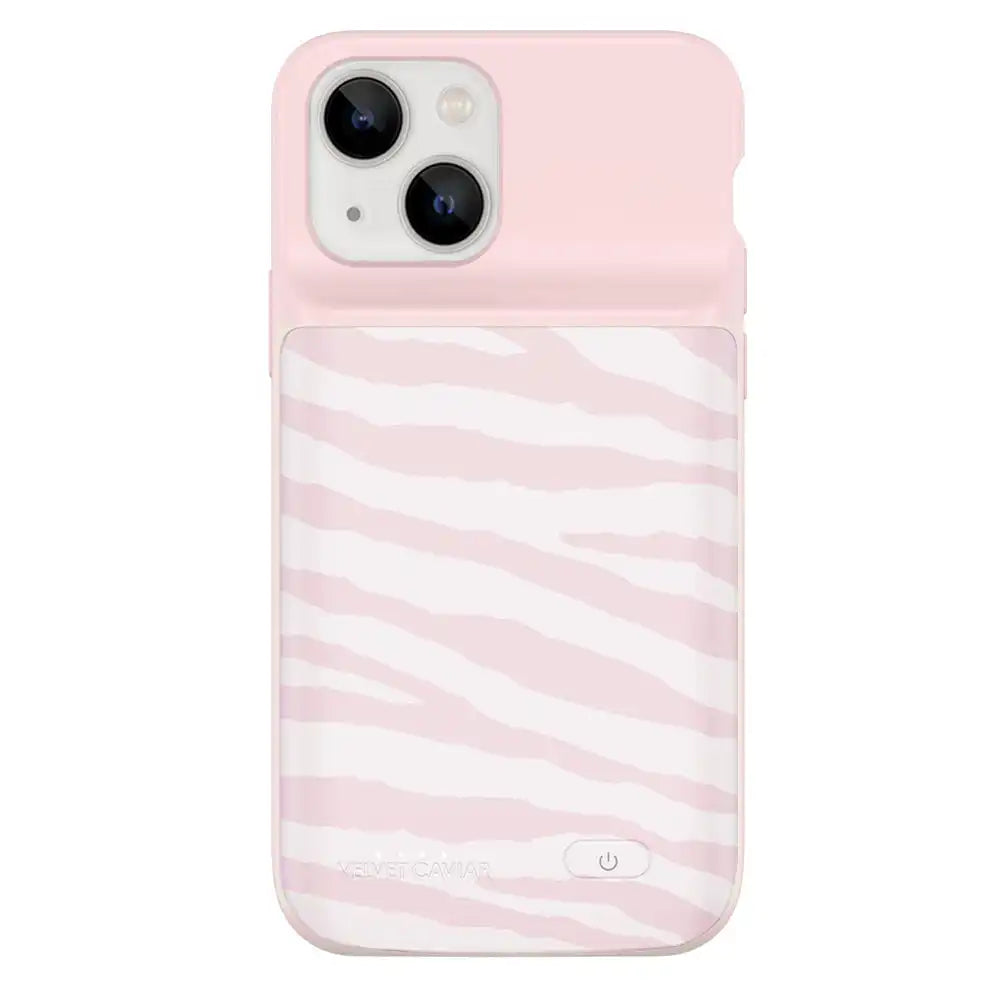 Pink Zebra iPhone Charging Case