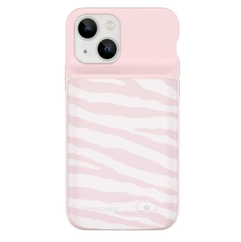 Pink Zebra iPhone Charging Case